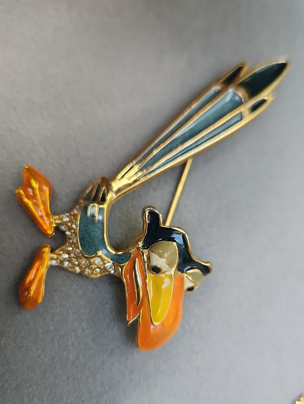 Disney Zazu Multicolor Enamel  Brooch with Gold Accents